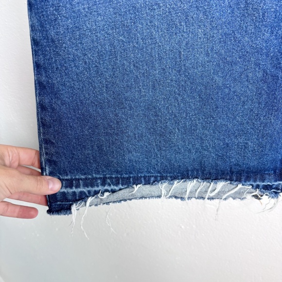 BDG Theo Denim A-Line Midi Skirt Raw Hem Size Small EUC - Picture 5 of 10